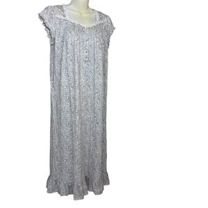 Eileen West Gray Nightgown 100% cotton